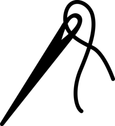 Needle With Thread To Sew Clothes Laser Cut Svg File, Free Vectors File